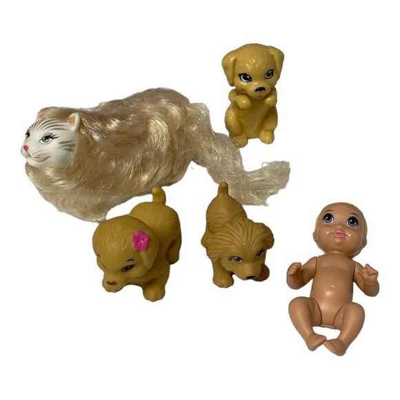 Barbie Kitty Fun Cat 3 Dogs Baby Lot Of Toys Replacements